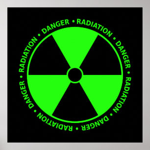 Green Radiation Symbol Poster