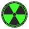 Green Radiation Symbol Sticker
