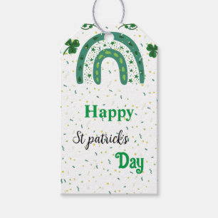  Green rainbow Happy st patrick's day  Gift Tags
