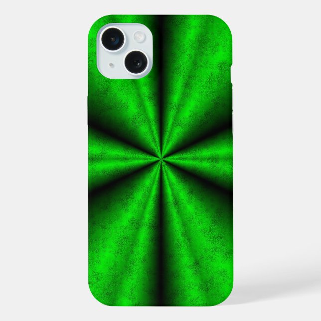 Green Rainbow in Elephant Skin Leather Optik iPhone Case (Back)