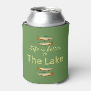 Green Rainbow Trout   Life is better @ The Lake Can Cooler