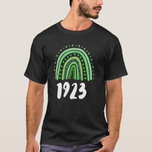 Green Rainbow Year Of Birth 1923 Birthday T-Shirt