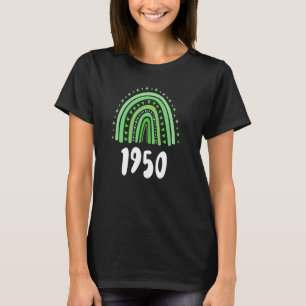 Green Rainbow Year Of Birth 1950 Birthday T-Shirt