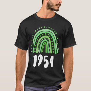 Green Rainbow Year Of Birth 1954 Birthday T-Shirt