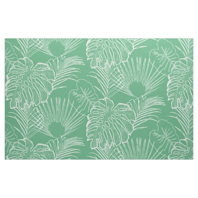 Green Rainforest Jungle Leaf Leaves Modern Simple Fabric (Fat Quarter)