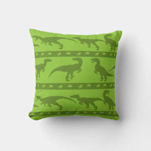 Green Raptor Pattern Cushion