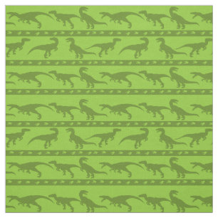 Green Raptor Pattern Fabric