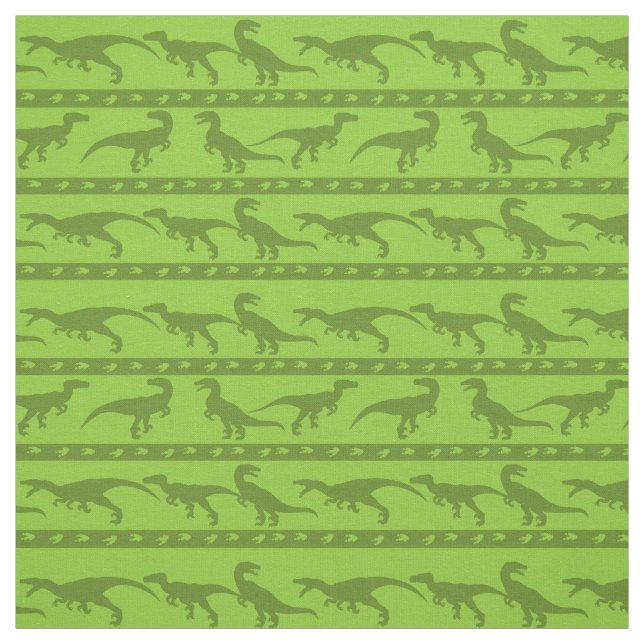 Green Raptor Pattern Fabric (Swatch)