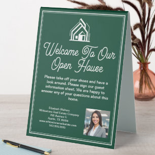 Green Real Estate Company Open House Realtor Photo