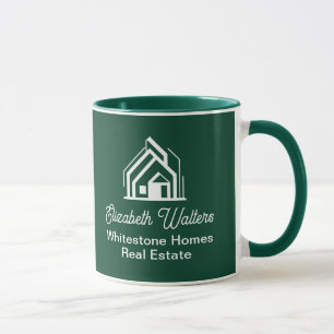 Green Real Estate Company Personalised Realtor Mug