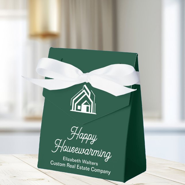 Green Real Estate Happy Housewarming Custom Favour Box (Creator Uploaded)