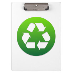 Green Recycle Sign Clipboard
