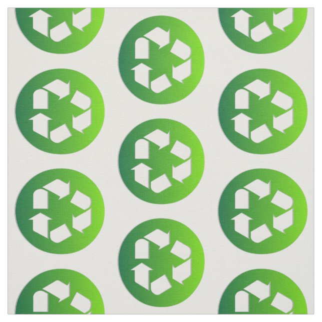 Green Recycle Sign Fabric (Swatch)