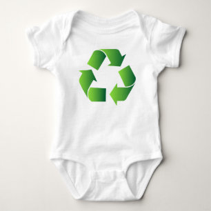 Green Recycle Symbol Baby Bodysuit