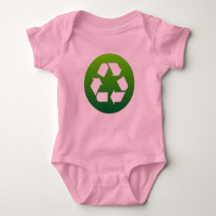 Green Recycling Symbol Baby Bodysuit