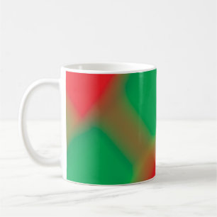 Green Red and Gold Abstract Design Coffee Mug