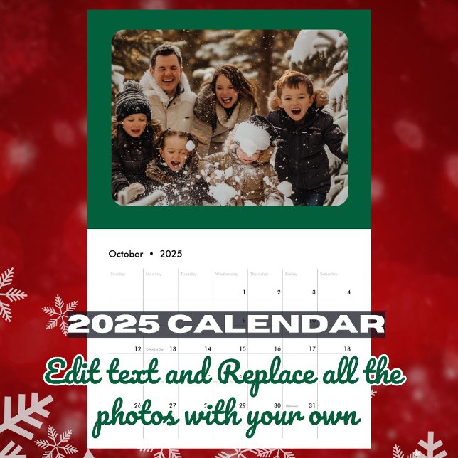 green red and white | Xmas family holiday photos  Calendar (Creator Uploaded)