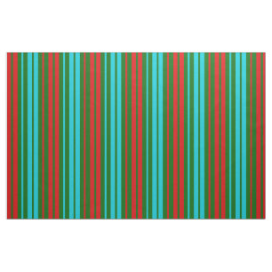 Green Red Blue Stripes Pattern   Fabric
