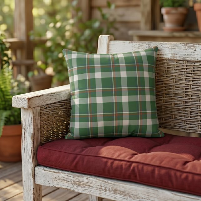 Green Red Blue White Cool Lumberjack Plaid Pattern Cushion (Creator Uploaded)
