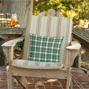 Green Red Blue White Cool Lumberjack Plaid Pattern Cushion