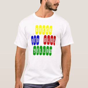 GREEN,RED,BLUE,YELLOW, tshirt