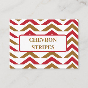 Green Red Chevron Stripe Business Card
