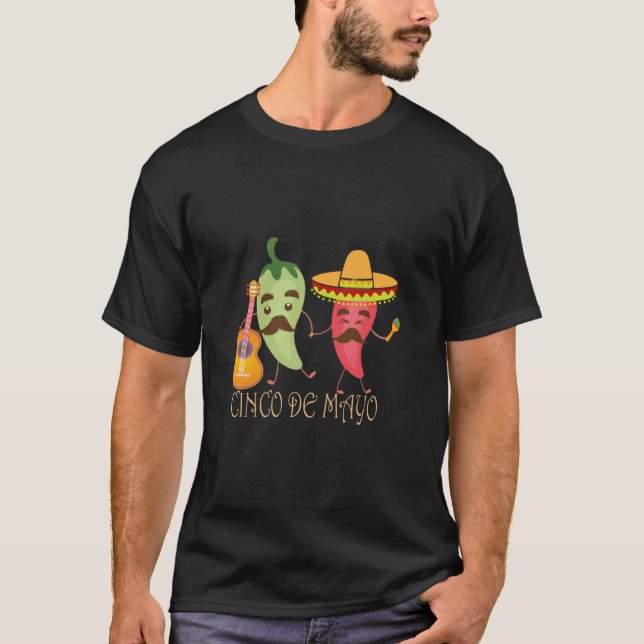 Green Red Chilli Pepper T- T-Shirt (Front)
