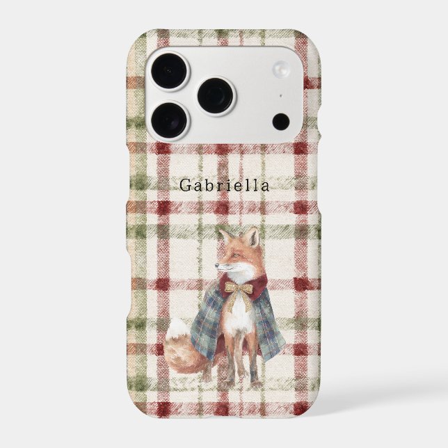 Green Red Cream Stripes Fox  (Back)