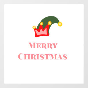 Green red hat merry Christmas add name text name