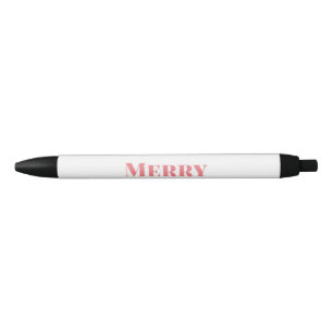 Green red hat merry Christmas add name text name Black Ink Pen