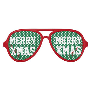 Green red Merry Christmas Xmas party shades
