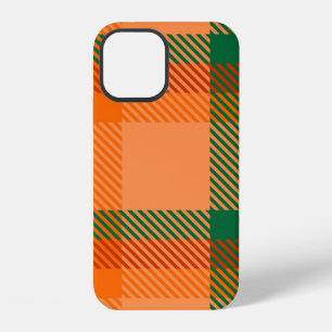 Green, Red, Orange and Beige Tartan Plaid Scottish iPhone 12 Case