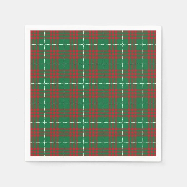 Green & Red Plaid Napkins (Front)