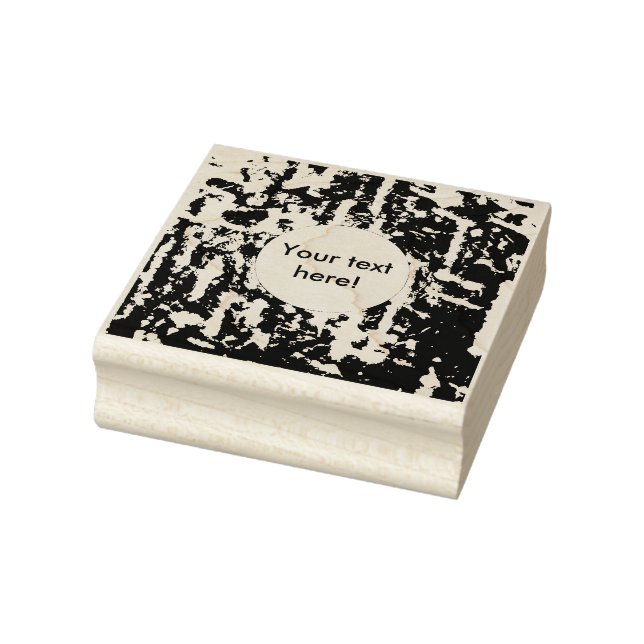 Green red platic abstract design rubber stamp (Stamp)