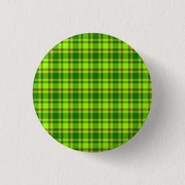 Green Red Tartan Chequered Plaid Pattern-55788 3 Cm Round Badge (Front)