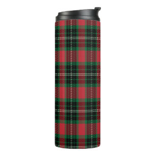 Green & Red Tartan Thermal Tumbler