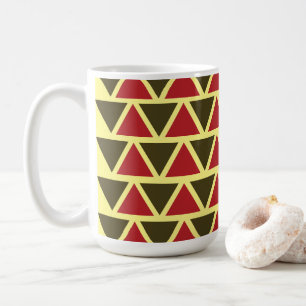 Green Red Triangle Geometric Coffee Mug