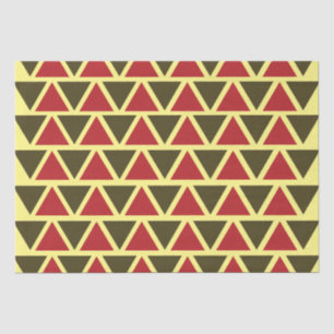 Green Red Triangle Geometric Tissue Paper