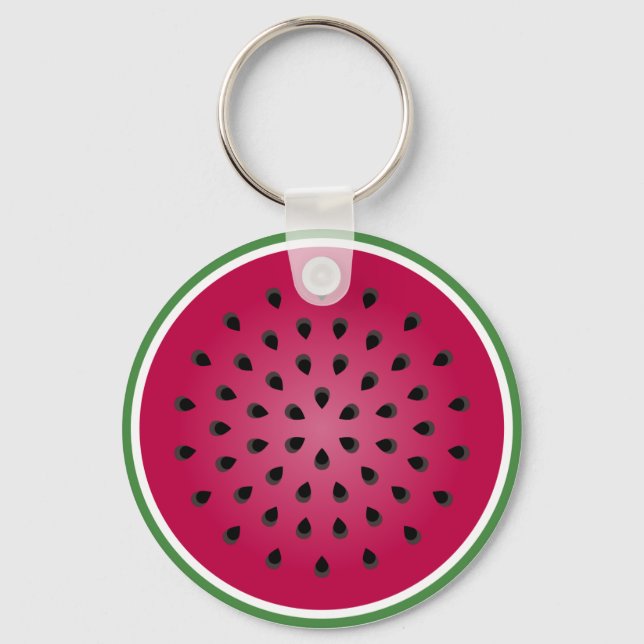 Green Red Watermelon Design Key Ring (Front)