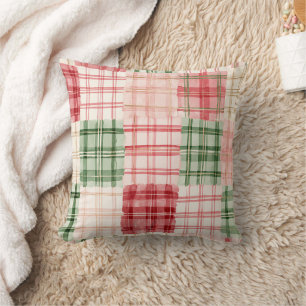 Green Red White Candy Canes Cushion