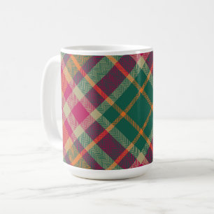 Green Red Yellow Scottish Tartan Plaid Coffee Mug