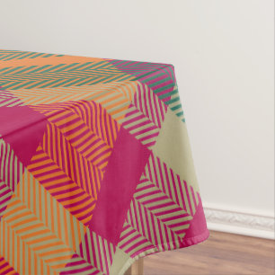 Green Red Yellow Scottish Tartan Plaid Tablecloth
