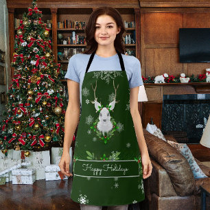 Green Reindeer Apron