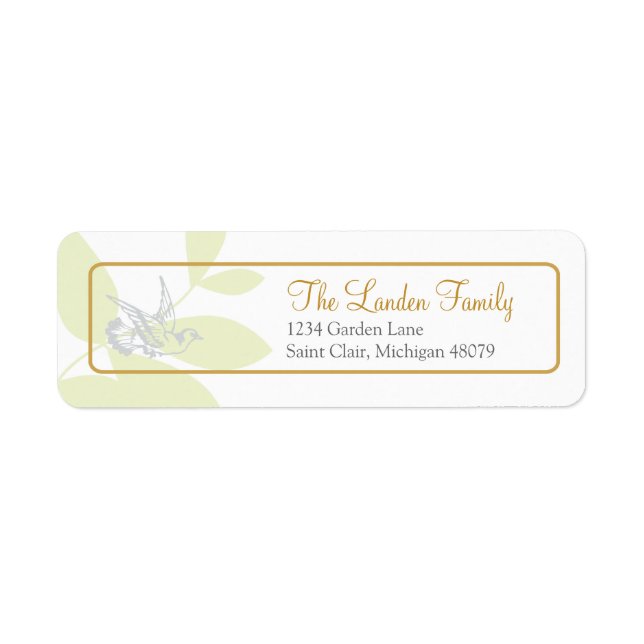 Green Religious Address Label Return Address Label (Front)