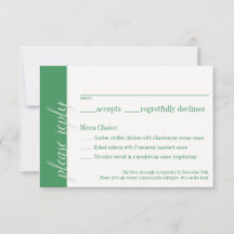 Green Response Card, Caroline Wedding Collection