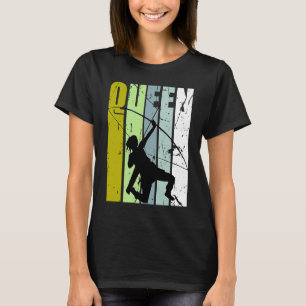Green Retro Archery Queen Birthday Competition Tea T-Shirt