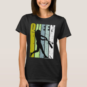 Green Retro Baseball Queen Birthday Competition Te T-Shirt