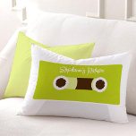 Green Retro Cassette Tape Lumbar Cushion<br><div class="desc">This custom throw pillow features a cute vector illustration of a cassette tape. You can add your own text such as your name, monogram, initials or a special date by clicking on "CUSTOMIZE IT!" Perfect to decorate your tv or media room, a children's bedroom, etc or as a wedding gift...</div>