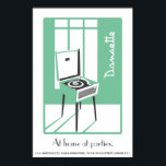 Green Retro Dansette record player Pop Art poster<br><div class="desc">Retro record player Pop Art poster</div>