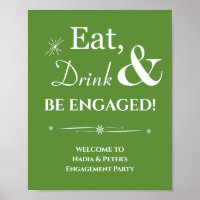 Green Retro Eat Drink Be Engaged Engagement